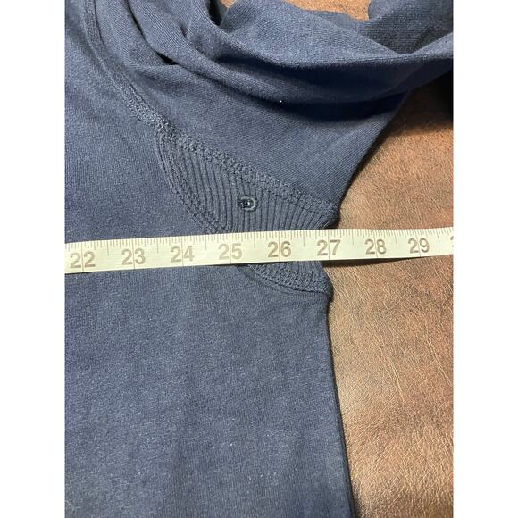 Club Room Mens XXL Navy Blue Button Mock‎ Neck Sweatshirt Cotton New Preppy - Picture 11 of 14